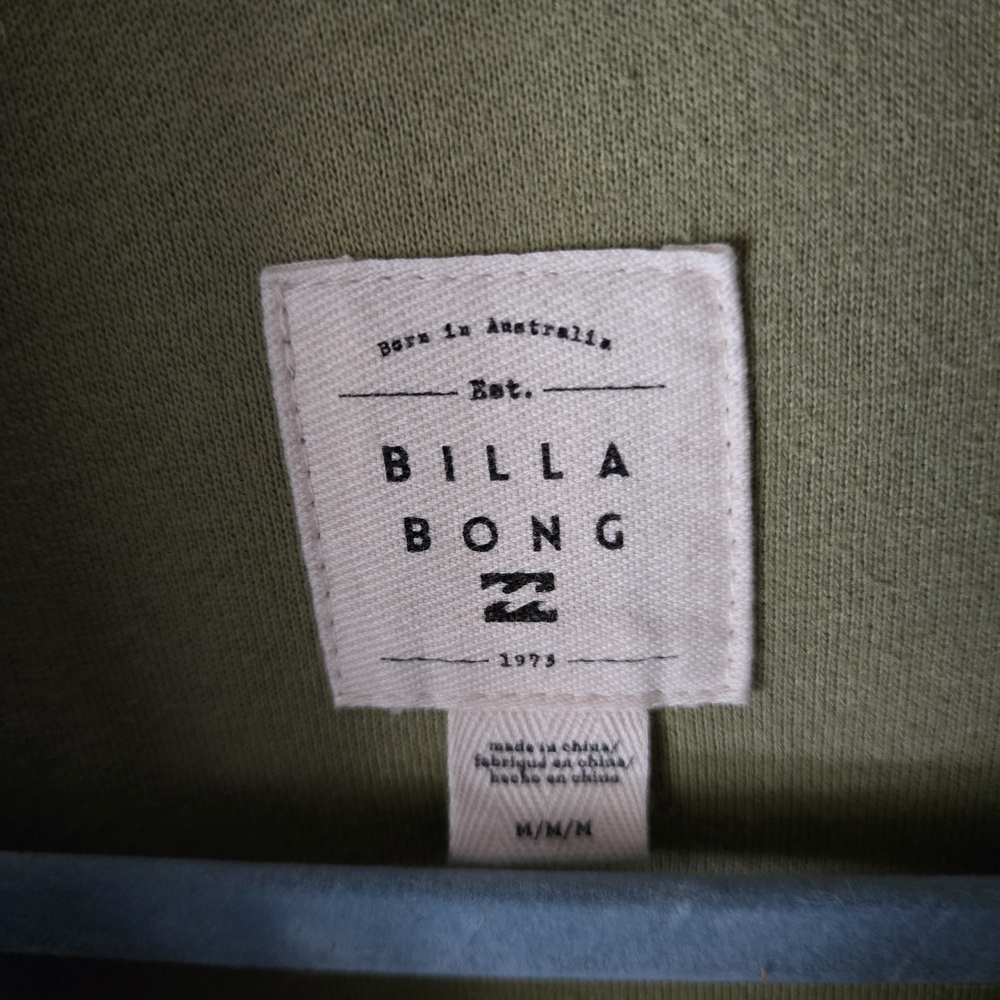 Billabong green medium/10 unisex any time shacket 60%cotton NWT - Picture 2 of 6